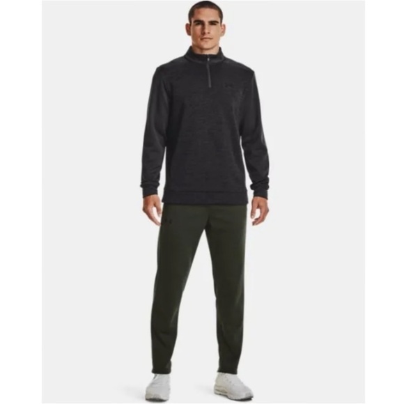 UNDER ARMOUR • Men's Warm Fleece Pants Baroque Green/Black - Picture 3 of 7